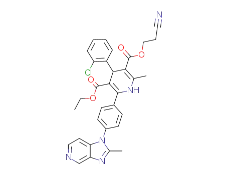 3,5-Pyridinedicarboxylic acid,
4-(2-chlorophenyl)-1,4-dihydro-2-methyl-6-[4-(2-methyl-1H-imidazo[4,5-
c]pyridin-1-yl)phenyl]-, 3-(2-cyanoethyl) 5-ethyl ester