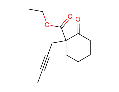 Cyclohexanecarboxylic acid, 1-(2-butynyl)-2-oxo-, ethyl ester