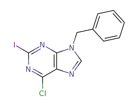9H-Purine, 6-chloro-2-iodo-9-(phenylmethyl)-