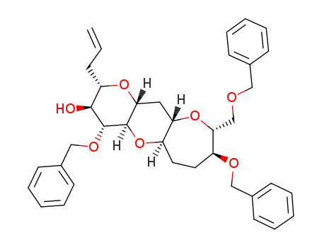 (2S,3S,4R,4aR,5aR,8S,9R,10aS,11aR)-2-Allyl-4,8-bis-benzyloxy-9-benzyloxymethyl-dodecahydro-1,5,10-trioxa-cyclohepta[b]naphthalen-3-ol