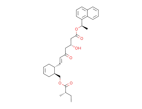 (3R,1'R,2'S,2''S,1'''R)-1'''-(1-naphthyl)ethyl 7-<2'-<(2''-methyl-1''-oxobutoxy)methyl>-1'-cyclohex-4'-enyl>-3-hydroxy-5-oxohept-6-enoate