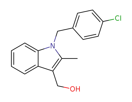 Molecular Structure of 92408-01-0 ([1-(4-CHLORO-BENZYL)-2-METHYL-1H-INDOL-3-YL]-METHANOL)