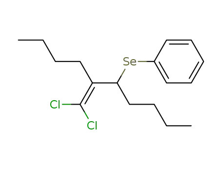 (1-Butyl-2-dichloromethylene-hexylselanyl)-benzene