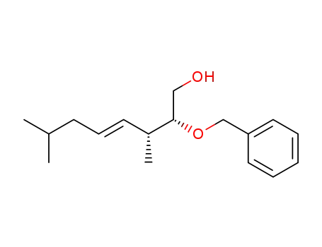 Molecular Structure of 102616-11-5 ((2R,3R,4E)-2-(benzyloxy)-3,7-dimethyloct-4-en-1-ol)