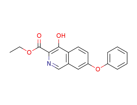 Molecular Structure of 808116-52-1 (ethyl-4-hydroxy-7-phenoxyisoquinoline-3-carboxylate)