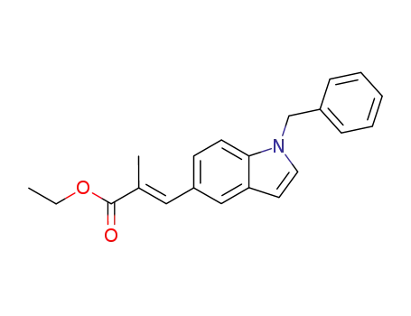 2-Propenoic acid, 2-methyl-3-[1-(phenylmethyl)-1H-indol-5-yl]-, ethyl
ester, (E)-