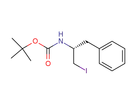 Molecular Structure of 293305-69-8 (N-[(1R)-1-(IodoMethyl)-2-phenylethyl]carbaMic Acid 1,1-DiMethylethyl Ester)