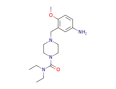 Molecular Structure of 79352-77-5 (4-(5-Amino-2-methoxy-benzyl)-piperazine-1-carboxylic acid diethylamide)