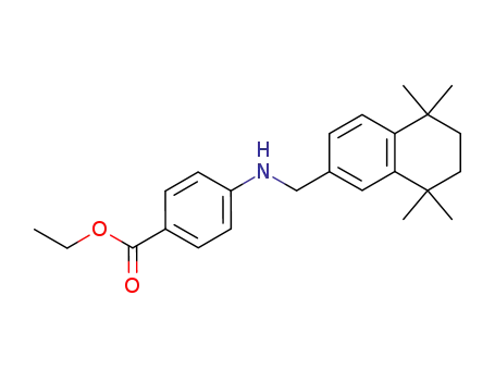 Molecular Structure of 133023-47-9 (4-(5,6,7,8-tetrahydro-5,5,8,8-tetramethylnaphthalen-2-ylmethylamino)benzoic acid ethyl ester)