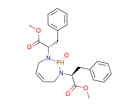 (S)-2-[3-((S)-1-Methoxycarbonyl-2-phenyl-ethyl)-2-oxo-2,3,4,7-tetrahydro-2λ<sup>5</sup>-[1,3,2]diazaphosphepin-1-yl]-3-phenyl-propionic acid methyl ester