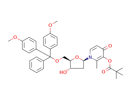 2,2-Dimethyl-propionic acid 1-{(2R,4S,5R)-5-[bis-(4-methoxy-phenyl)-phenyl-methoxymethyl]-4-hydroxy-tetrahydro-furan-2-yl}-2-methyl-4-oxo-1,4-dihydro-pyridin-3-yl ester