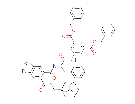 5-[(S)-2-({6-[(Adamantan-1-ylmethyl)-carbamoyl]-1H-indole-5-carbonyl}-amino)-3-phenyl-propionylamino]-isophthalic acid dibenzyl ester