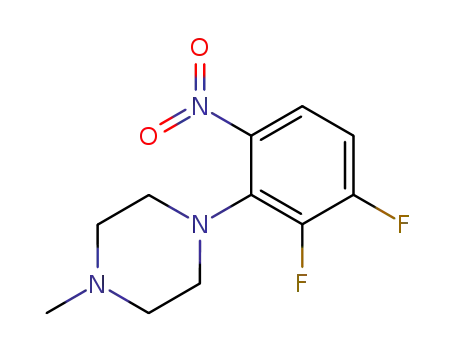 Molecular Structure of 148927-07-5 (3,4-difluoro-2-(4-methyl-1-piperazinyl)-nitrobenzene)