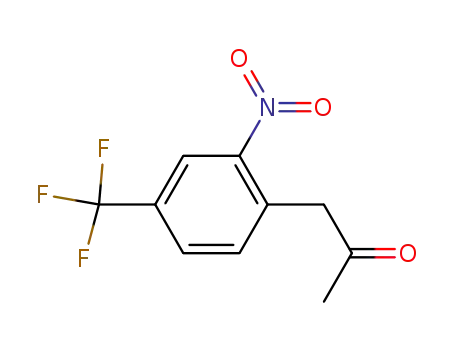 Molecular Structure of 57330-58-2 (1-(2-Nitro-4-trifluoroMethyl-phenyl)-propan-2-one)