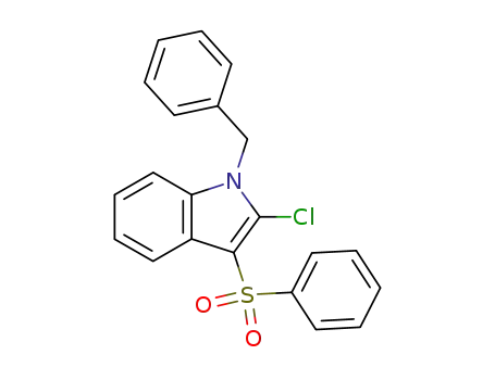 1H-Indole, 2-chloro-1-(phenylmethyl)-3-(phenylsulfonyl)-