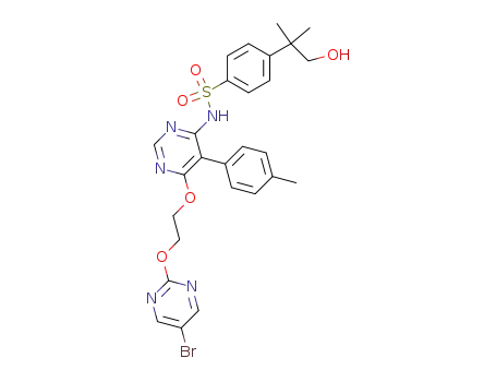 N-[6-[2-[(5-bromo-2-pyrimidinyl)oxy]ethoxy]-5-(4-methylphenyl)-4-pyrimidinyl]-4-(2-hydroxy-1,1-dimethylethyl)-benzenesulfonamide