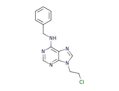 Molecular Structure of 120593-22-8 (6-benzylamino-9-(2-chloroethyl)purine)
