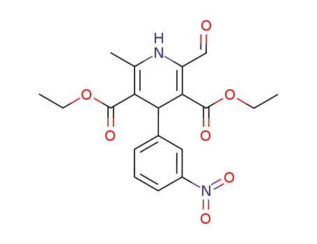 3,5-Pyridinedicarboxylic acid,
2-formyl-1,4-dihydro-6-methyl-4-(3-nitrophenyl)-, diethyl ester
