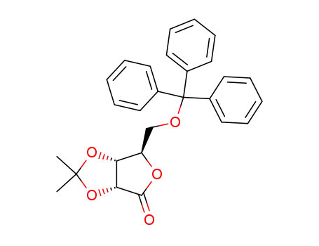 Molecular Structure of 106886-17-3 (2,3-O-isopropylidene-5-O-triphenylmethyl-D-ribono-1,4-lactone)