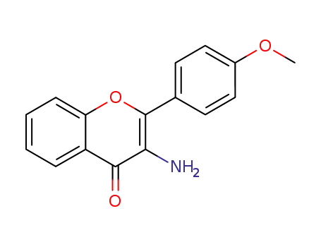 Molecular Structure of 67139-35-9 (4H-1-Benzopyran-4-one, 3-amino-2-(4-methoxyphenyl)-)
