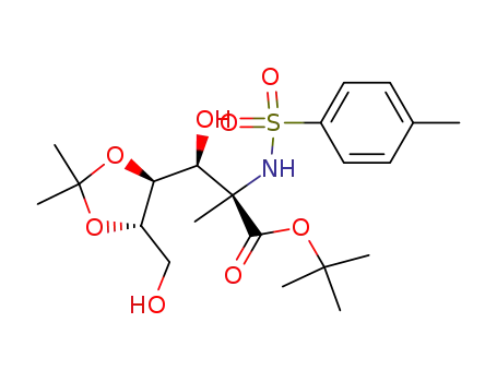 (2R,3S)-3-Hydroxy-3-((4S,5S)-5-hydroxymethyl-2,2-dimethyl-[1,3]dioxolan-4-yl)-2-methyl-2-(toluene-4-sulfonylamino)-propionic acid tert-butyl ester