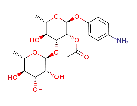 p-aminophenyl 2-O-acetyl-3-O-α-L-rhamnopyranosyl-α-L-rhamnopyranoside