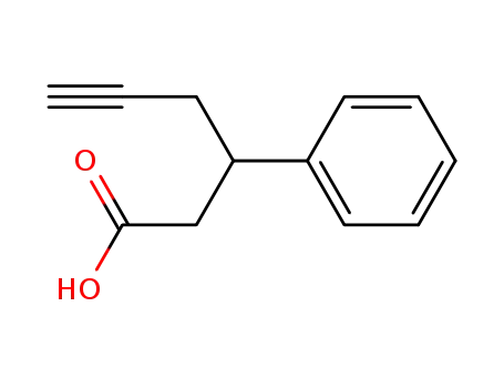 Molecular Structure of 92898-16-3 (Benzenepropanoic acid, b-2-propynyl-)