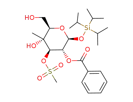 Benzoic acid (2S,3R,4R,5R,6R)-5-hydroxy-6-hydroxymethyl-4-methanesulfonyloxy-5-methyl-2-triisopropylsilanyloxy-tetrahydro-pyran-3-yl ester