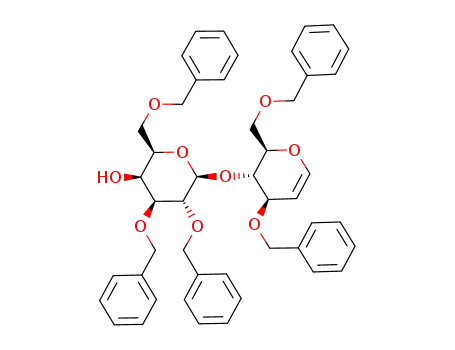 (2R,3S,4S,5R,6S)-4,5-Bis-benzyloxy-6-((2R,3S,4R)-4-benzyloxy-2-benzyloxymethyl-3,4-dihydro-2H-pyran-3-yloxy)-2-benzyloxymethyl-tetrahydro-pyran-3-ol