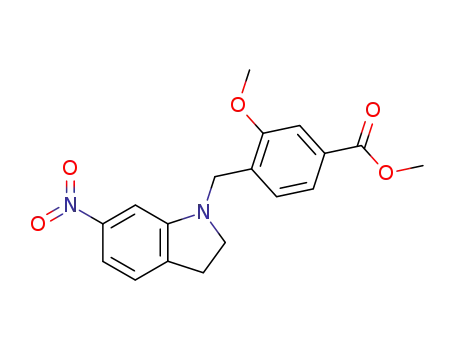 methyl 3-methoxy-4-<(6-nitro-2,3-dihydroindol-1-yl)methyl>benzoate