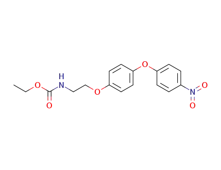Molecular Structure of 389796-12-7 (Carbamic acid, [2-[4-(4-nitrophenoxy)phenoxy]ethyl]-, ethyl ester)