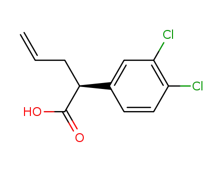 Molecular Structure of 147643-57-0 ((S)-2-(3,4-Dichlorophenyl)pent-4-enoic acid)