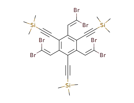 1,3,5-tris(2,2-dibromo-1-ethenyl)-2,4,6-tris[(trimethylsilyl)ethynyl]benzene