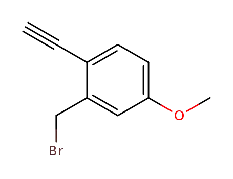 Molecular Structure of 82064-55-9 (Benzene, 2-(bromomethyl)-1-ethynyl-4-methoxy-)
