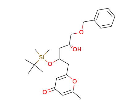 2-[(4R)-5-benzyloxy-2-(tert-butyl-dimethyl-silanyloxy)-4-hydroxy-pentyl]-6-methyl-pyran-4-one