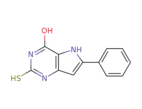 Molecular Structure of 237435-30-2 (2-mercapto-6-phenyl-5H-pyrrolo[3,2-d]pyrimidin-4-ol)