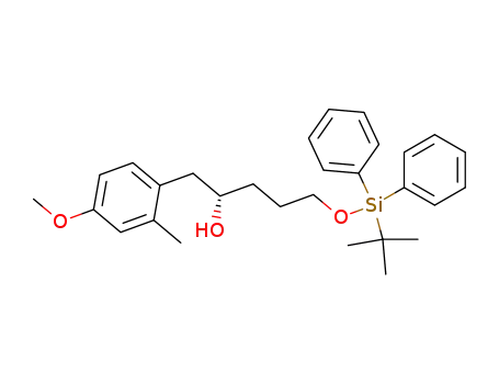 (S)-5-(tert-Butyl-diphenyl-silanyloxy)-1-(4-methoxy-2-methyl-phenyl)-pentan-2-ol