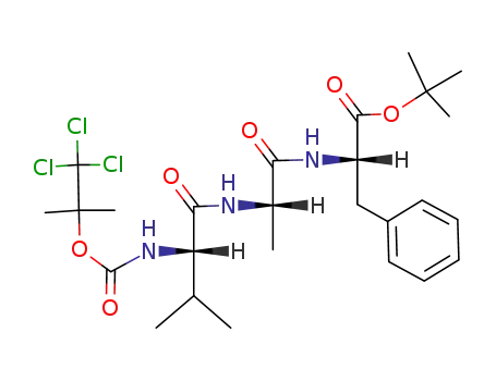 (S)-2-{(S)-2-[(S)-3-Methyl-2-(2,2,2-trichloro-1,1-dimethyl-ethoxycarbonylamino)-butyrylamino]-propionylamino}-3-phenyl-propionic acid tert-butyl ester