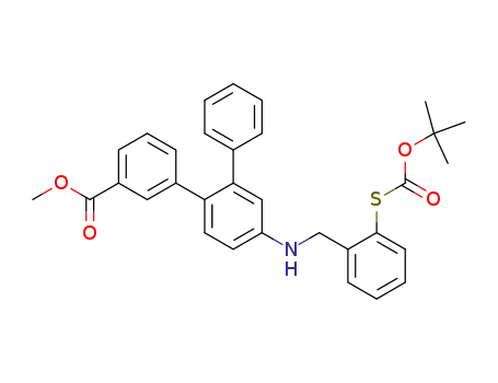 2-phenyl-4-(2-t-butoxycarbonylmercapto)benzylamino-3'-methoxycarbonylbiphenyl