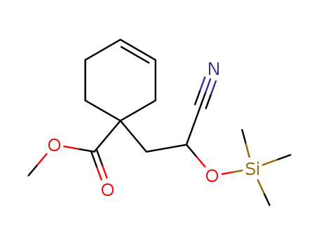 1-(methoxycarbonyl)-α-<(trimethylsilyl)oxy>-3-cyclohexene-1-propanenitrile