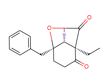 6-Oxabicyclo[3.2.1]octane-2,7-dione, 1-ethyl-8-iodo-5-(phenylmethyl)-,
(1R,5S,8R)-