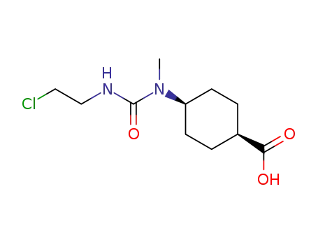 Molecular Structure of 87640-30-0 (4-{[(2-chloroethyl)carbamoyl](methyl)amino}cyclohexanecarboxylic acid)