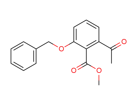 Molecular Structure of 155134-69-3 (2-Acetyl-6-benzyloxy-benzoic acid methyl ester)