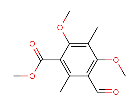 Benzoic acid, 3-formyl-4,6-dimethoxy-2,5-dimethyl-, methyl ester