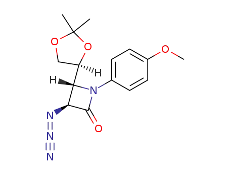 (3S,4R)-trans-1-(p-anisyl)-3-azido-4-<(S)-2,2-dimethyl-1,3-dioxolan-4-yl>azetidin-2-one