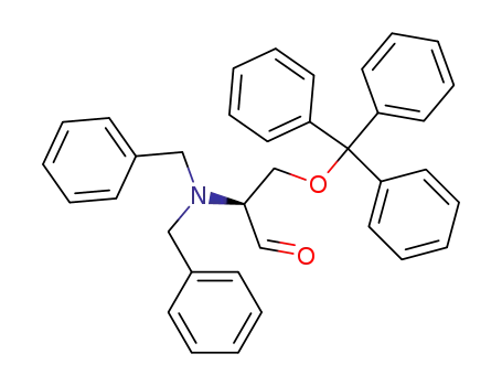 Molecular Structure of 276879-32-4 ((2S)-2-(N,N-dibenzylamino)-3-(triphenylmethoxy)propanal)