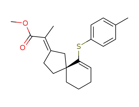 2-[(S)-6-p-Tolylsulfanyl-spiro[4.5]dec-6-en-(2E)-ylidene]-propionic acid methyl ester