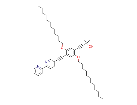 1-(2-methyl-3-butyn-2-ol)-4-(2,2'-bipyridin-5-ylethynyl)-2,5-didodecyloxybenzene