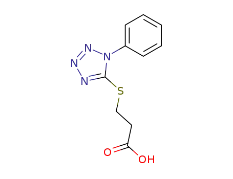 Molecular Structure of 1437-67-8 (3-(1-PHENYL-1H-TETRAZOL-5-YLSULFANYL)-PROPIONIC ACID)
