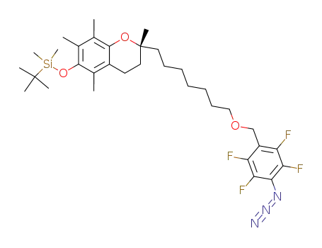 4-azido-2,3,5,6-tetrafluorobenzyl 6-((2R)-6-{[tert-butyl-dimethyl-silyl]-oxy}-2,5,7,8-tetramethyl-3,4-dihydro-2H-chromen-2-yl)-heptyl ether